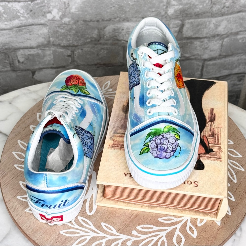 Vans x One Piece Devil Fruit Lace up Vans, Women's 8, One Piece Anime Collab❤️ - Picture 6 of 10